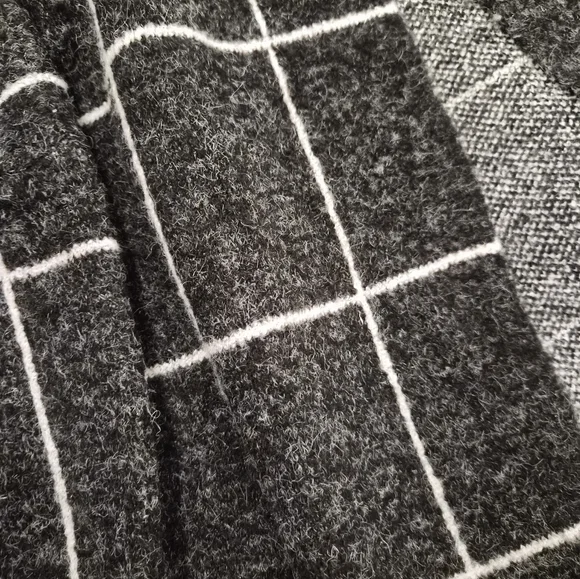 Cyrus Black and White Grid Cardigan - Picture 2 of 2